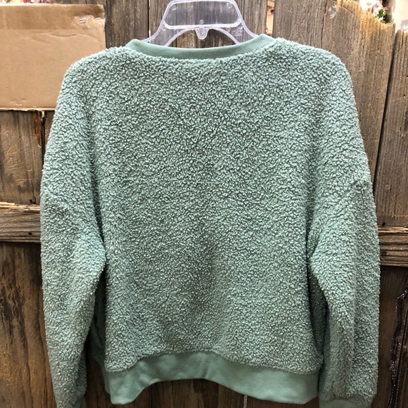 PINK Sherpa crew neck pullover - Picture 5 of 5